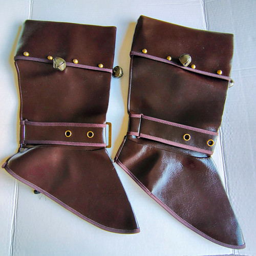 Brown faux boot - boot, santa