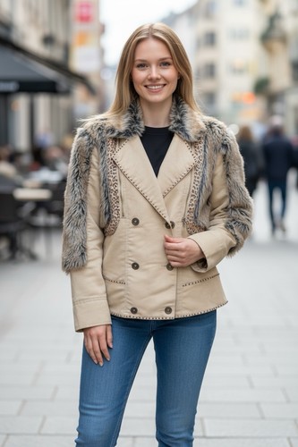 Keren hart faux fur jacket - keren,