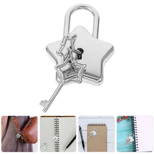 Metal small star padlock with - metal,