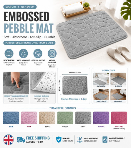 1pc embossed fiber pebble - fiber,