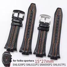 Black Leather Watch Strap for