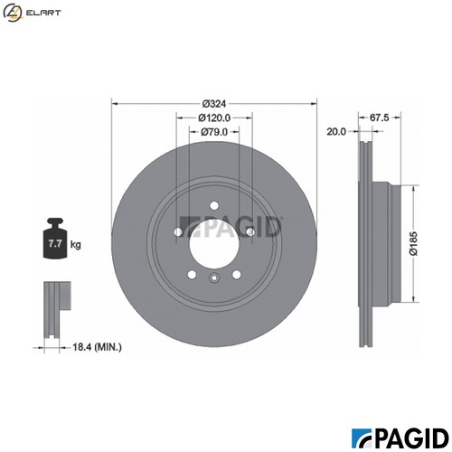 Brake disc 54231nc - 2x, for