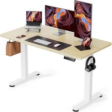 ErGear Electric Standing Desk Height Adjustable 120 x 60cm Light Wood Colour