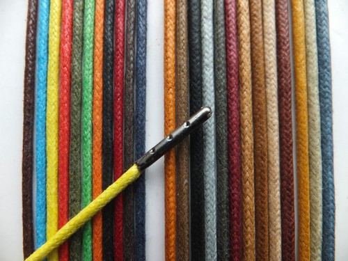 Round shoelaces waxed - shoelaces, cotton
