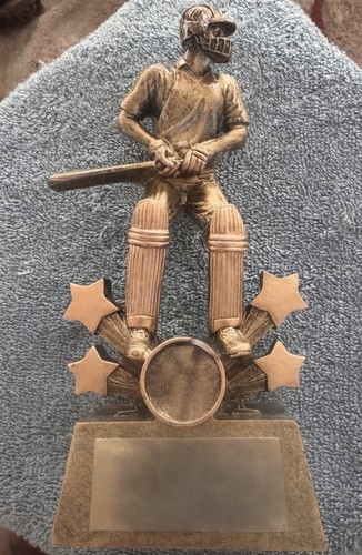 Cricket batsman trophy resin - cricket,