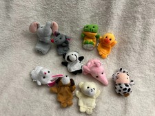 Large bundle of animal finger puppets