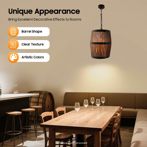 Wood wine barrel hanging - wine,