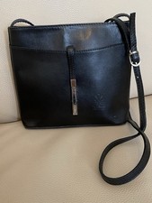 Small black Leather Borse in