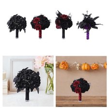 Artificial Rose Flowers Black