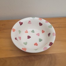 Emma Bridgewater Pink Red & Green Heart Cereal Pudding Bowl 6.5"