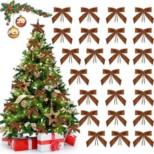 24x Velvet Bows for Christmas