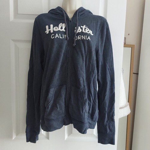 Hollister blue marl zip - blue, up