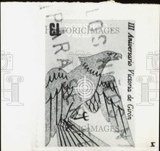 1964 Press Photo A 13 cent Cuban postage stamp commemorates anniversary