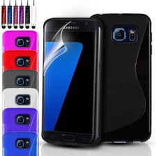 ULTRA SLIM SILICONE GEL CASE COVER & FREE SCREEN PROTECTOR FOR VARIOUS PHONES 