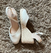 Marks and Spencer Cream Espadrille Wedge Sandal  Size 6 UK RRP £30