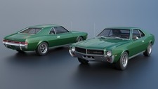 AMC Javelin 1968 Model Car Kit  3D Printed  1/8 to 1/25 Scale