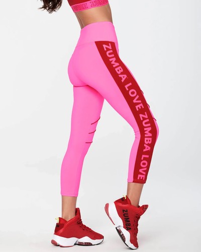 Zumba love high waisted crop - love,