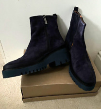 NEW Pons Quintana Chelsea Ankle Suede Womens Size 41 UK 7.5 Navy Blue