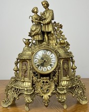 Clock Vintage French Brass