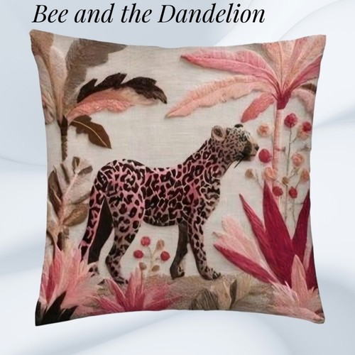 Pink leopard jungle canvas - in,