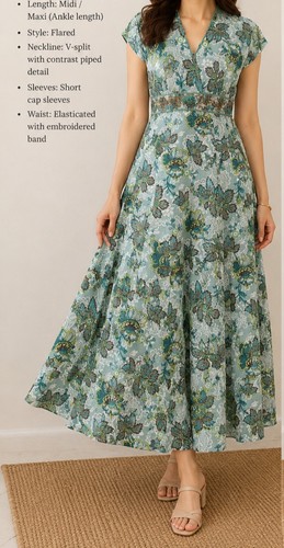 East blue green floral - 10,