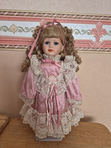 Vintage porcelain doll - vintage,