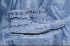 Blue Minnetonka Suede Boots