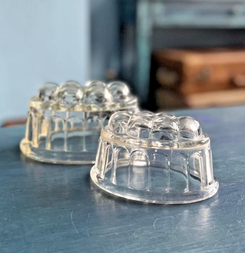 Vintage oval glass jelly - 2,
