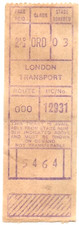 Bus Ticket = London Transport