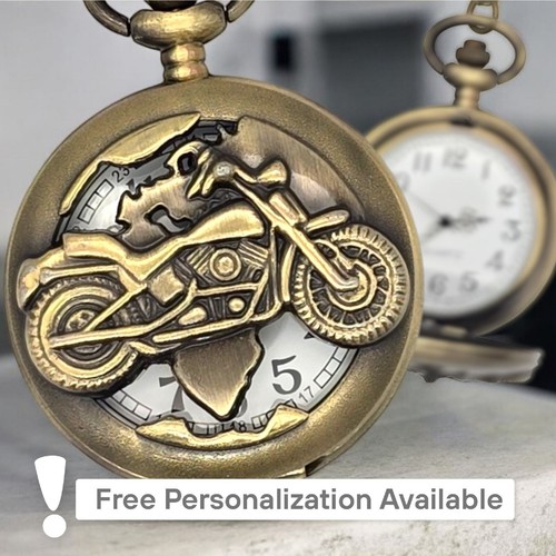 Motorcycle pocket watch - motorcycle,