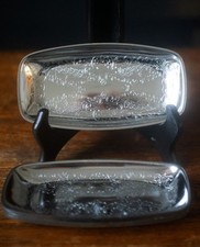 Set of 8 Vintage Silver Plated Rectangular Coasters / Small Trays – Ornate Engra