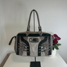 Guess Grey and Black Snake Skin Handbag
