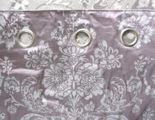 Curtains Pair Next Lilac With Metallic Pattern Eyelet L 90 Inches X 66 Inches W