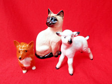 BESWICK Siamese Cat 1887 Corgi Dog 1736 and Lamb 936 Three Animals Figures