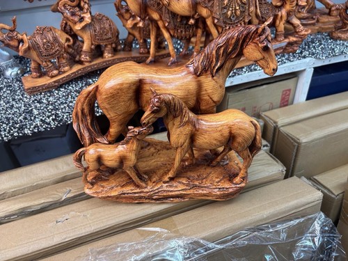 Resin sculpture mare and - resin,