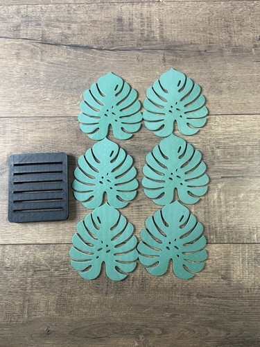 Printed green leaf - 6, 3d