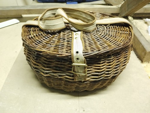Vintage wicker fishing - vintage,