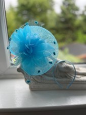 sky Blue fascinator which