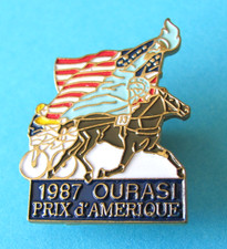 1987 OURASI PRIX d'AMERIQUE, Sulky Harness Horse Racing Badge. VGC