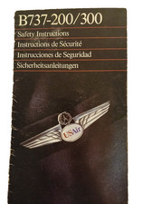 USAir 1989 Safety Card Boeing