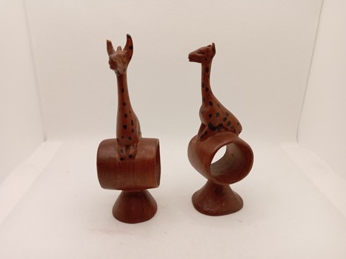 Giraffe hand carved - giraffe, wooden