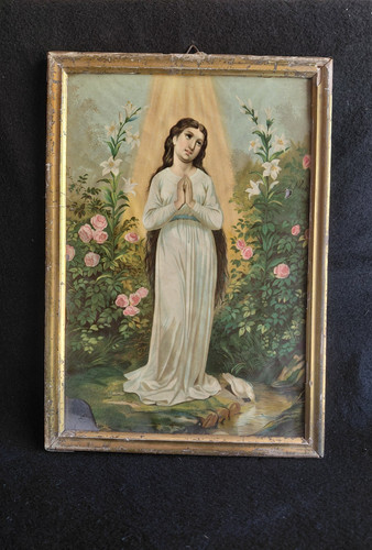 Old vintage unique litho print - litho,