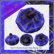 HERITAGE OF SCOTLAND TARTAN TAM O' SHANTER BONNET BERET BALMORAL TAMMY HAT