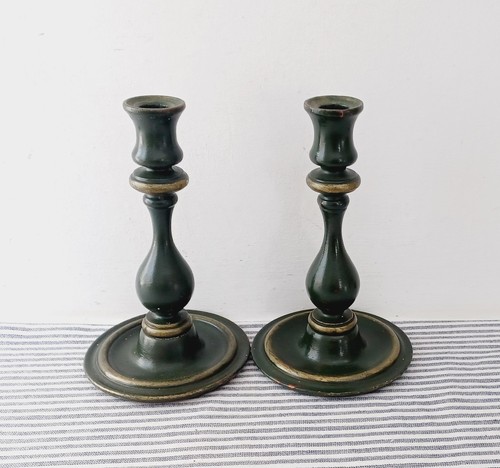 Vintage green gold painted - vintage,