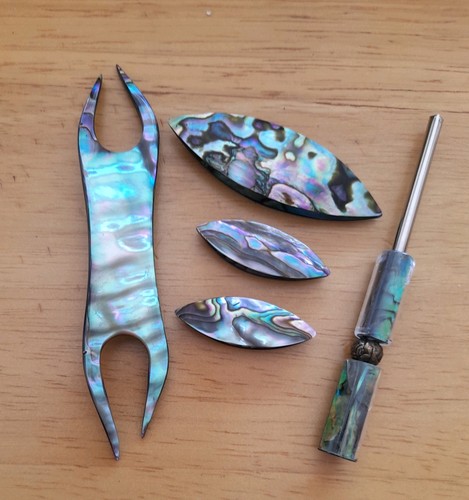 Abalone items 3 tatting - abalone,