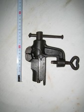 Small vintage g-clamp bench vice (raised mark 1 in lozenge)