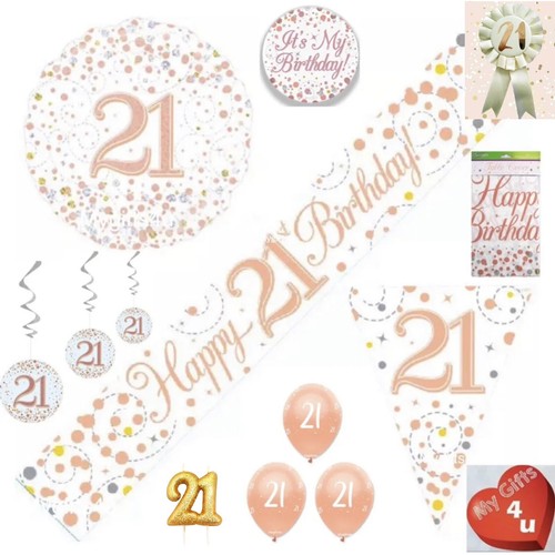 Rose gold 21st happy - rose,