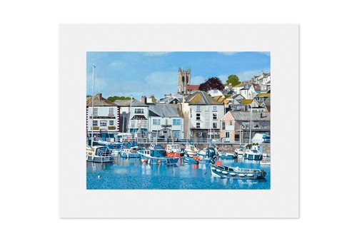 Brixham harbour mounted - harbour,