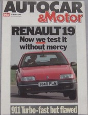 Autocar magazine 15 March 1989