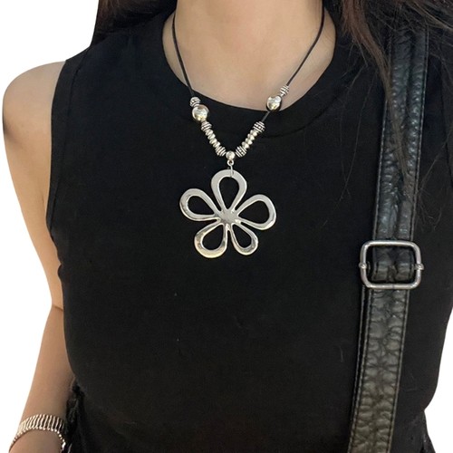 Flower necklace sweater - flower,